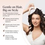 Kitsch Satin Heatless Curling Set – Heatless Curls Overnight with 34" Hair Curler & 2 Satin Scrunchies – Comfortable Hair Curlers to Sleep In for Frizz-Free, No Heat Damage Styling - Sunset Tie Dye - Image 4