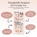 Kitsch Satin Heatless Curling Set – Heatless Curls Overnight with 34" Hair Curler & 2 Satin Scrunchies – Comfortable Hair Curlers to Sleep In for Frizz-Free, No Heat Damage Styling - Sunset Tie Dye - Image 5