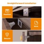 Child Safety Magnetic Cabinet Locks (12 Pack + 2 Keys) - Baby Proofing Cupboard Locks with Key for Toddler-Easy Installation, Invisible, Yellow - Image 5