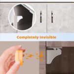 Child Safety Magnetic Cabinet Locks (12 Pack + 2 Keys) - Baby Proofing Cupboard Locks with Key for Toddler-Easy Installation, Invisible, Yellow - Image 6