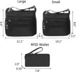 Crossbody Bag for Women Waterproof Shoulder Bag Messenger Bag Casual Nylon Purse Handbag - Image 3