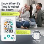 bblüv Igrö 2-in-1 | Indoor Digital Thermometer and Hygrometer | Humidity Meter for Baby Room with Alarm | Portable, User-Friendly | Ideal for Nursery, Home, or Travel - Image 4