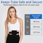 2PCS Breathable Feeding Tube Belt, Concealment and Comfortable Gastrostomy G Tube Accessories, Peritoneal Dialysis Belt with Mesh Sponge Pad Black Pd Belts Dialysis for Men Women Adults (Black L) - Image 4
