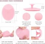 Yebeauty 15pcs Silicone Facial Cleansing Brush Set, 5pcs Face Scrubber, Nose Blackhead Remover and Double-Sided Exfoliating Lip Brush Lip Exfoliator Tool for Skincare - Image 3