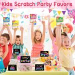 Valentines Day Party Favors for Kids: 16 Pack Rainbow Scratch Art Notebook Students Classroom Gifts Bulk for Girls Boys Goodie Bags Stuffers, Valentines Day Card for Classroom Exchange - Image 5