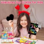 Valentines Day Party Favors for Kids: 16 Pack Rainbow Scratch Art Notebook Students Classroom Gifts Bulk for Girls Boys Goodie Bags Stuffers, Valentines Day Card for Classroom Exchange - Image 6