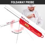 ThermoPro TP03B Digital Meat Thermometer for Cooking, Instant Read Thermometer with Backlight, Kitchen Food Thermometer for Grill Smoker BBQ Oil Deep Fry Candy Bread Coffee with Pop-up Meat Probe - Image 5