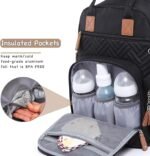 iniuniu Diaper Bag Backpack, 4 in 1 kit Large Unisex Baby Bags for Boys Girls, Waterproof Travel Back Pack with Diaper Pouch - Image 3