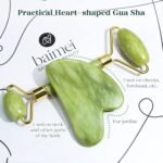 BAIMEI IcyMe Gua Sha & Jade Roller Facial Tools Face Roller and Gua Sha Set for Puffiness and Redness Reducing Skin Care Routine, Self Care Gift for Men Women - Green - Image 3