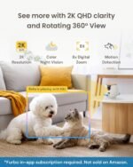 Furbo Mini 360° [Subscription Required] New 2K QHD Pet Camera - Unlock w/Paid Plan: Dog & Cat Safety Alerts, Rotating Treat Toss w/ 2-Way Speaker Smart Cam (Low Risk, 3mo Min. Cancel Anytime) - Image 6