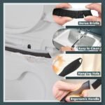 Toilet Brush, 4 Pcs Bathroom Cleaning Brush, Gap Scrub Brush with Hanging Hole, Multifunctional Hard Bristle Crevice Cleaning Brush, Cleaner Tools for Sinks, Tub, Shower, Tile, Toilet Seat (4, Black) - Image 4