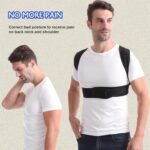 Paskyee Posture Corrector for Women and Men, Adjustable Back Brace for Neck, Shoulder, and Upper Back Pain Relief, Back Straightener for Clavicle Support Black L/XL - Image 5