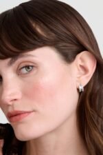 Ted Baker London Rosie Crystal Roll Huggie Earrings for Women - Image 4