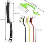 Guimertt Cleaning Brush, 9 Pcs Hard Bristle Crevice Cleaning Brush Set for Kitchen Bathroom Toilet Grout Bottle Gap Window Tracks, Multifunctional Home Essentials Scrub Cleaning Tools - Image 4