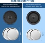 Electric Mason Cordless Vacuum Sealer Kit for Wide-Mouth & Regular-Mouth Mason Jars, for Food Storage and Fermentation, Black - Image 4