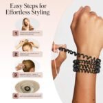 Kitsch Spiral Hair Ties for Women – Hair Ties No Damage, Ponytail Holders for Thick and Thin Hair – Creaseless and Dent-Free Coil, Phone Cord Style | Ideal Gifts for Women - 8pc Set, Brunette - Image 6
