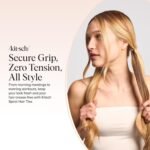 Kitsch Spiral Hair Ties for Women – Hair Ties No Damage, Ponytail Holders for Thick and Thin Hair – Creaseless and Dent-Free Coil, Phone Cord Style | Ideal Gifts for Women - 8pc Set, Brunette - Image 7