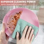 MAVGV Microfiber Cleaning Cloths, Pack of 60, Highly Absorbent Cleaning Supplies, Lint Free Cloths for Multiple-use, Powerful Dust Removal Cleaning Rags for House, Kitchen, Car Care 25 x 25 cm - Image 3