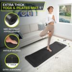ProsourceFit Extra Thick Yoga and Pilates Mat ½” (13mm) or 1" (25mm), 71-inch Long High Density Exercise Mat with Comfort Foam and Carrying Strap - Image 3