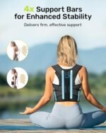 Rakiie Upright Posture Corrector, Comfortable Lumbar Support Belt with 3D Elastic Kintted Mesh, Upper and Lower Back Pain Relief, Easy to Put on & Take off, Fit Various Body Shape, Size L (Upper Waist: 41.3"-47.2") - Image 3
