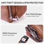 Lexiyat Crossbody Purses for Women Vegan Leather Travel Anti Theft Bags Guitar Strap Shoulder Purse with Built in Wallet - Image 4