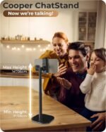 COOPER ChatStand, Adjustable Cell Phone Stand for Desk, Phone Stand for Recording, iPhone Holder for Filming, Small Tripod for iPhone, Fits Samsung, Android Smartphones, (Night Black) - Image 3