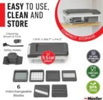 Mueller Vegetable Chopper Mandoline Slicer, Food Veggie Chopper, Cheese Grater, Onion Vegetable Cutter with Container, Dicer, Kitchen Gadgets & Essentials, White Sand/Grey - Image 7