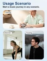 MAS CARNEY Wired Headphones Earbuds with Microphone WH9, in-Ear Wired Earphones Compatible with Samsung Huawei Vivo Oppo Mi Redmi, Black+White - Image 5