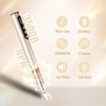 Denabuty Electric Nail Drill Cordless, 35000RPM Portable Electric Nail File with LCD Display and 12 Nail Drill Bits for Acrylic & Gel Nails, Professional Manicure & Pedicure Kit Set Golden - Image 3