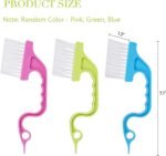 ALINK 6 PCS Gap Cleaning Brush,Crevice Cleaning Brush Tool Multifunctional Brushes, Household Cleaning Tool Small Cleaning Brush for Shutter Door Window Track Kitchen Bathroom(Balck+Color) - Image 4