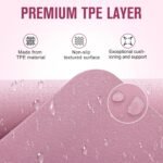 UMINEUX Extra Thick Yoga Mat, 2/5 Inch (10MM), Natural Rubber and TPE Non Slip Yoga Mats with Strap for Women Men, Eco Friendly Exercise Mat for Yoga, Pilates and Home Workout - Image 4