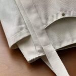 Canvas Tote Bag with Zipper, Beige Black Multi Pocket Shoulder Bag for Women, Medium Handbag Purse for Work (Beige) - Image 4