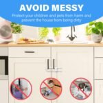 Baby Proofing Cabinets,Cabinet Locks for Babies,U-Shaped Child Locks for Cabinets, Child Proof Cabinet Latches,Child Safety Cabinet Locks with Adjustable by SPISPI (Pack of 2) - Image 6