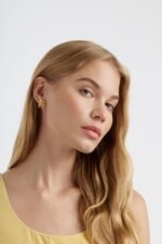 Ted Baker London Futura Furled Flower Stud Earrings for Women (Gold/Crystal) - Image 4