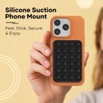 Silicone Phone Sticky Grip, Suction Phone Case Mount for iPhone and Android, Hands-Free Sticky Cell Phone Grip, Mobile Fidget Mirror Holder for Selfies and Videos - Image 3