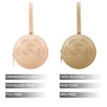 PandaEar Silicone Pacifier Holder Case for Diaper Bag, 2 Pack Baby Pacifier Case Binky Holder, Portable Pacifier Cover Pouch Organizer Bag, BPA-Free Pacifier Travel Case for Boys & Girls - Image 3