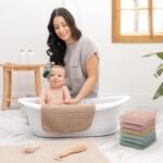 Comfy Cubs Muslin Baby Washcloths 6 Pack - Soft 6-Layer Cotton Wash Cloths for Sensitive Skin - 10"x10" Large, Gentle, Absorbent Infant Essentials for Newborn and Toddlers - Multicolor - Image 3