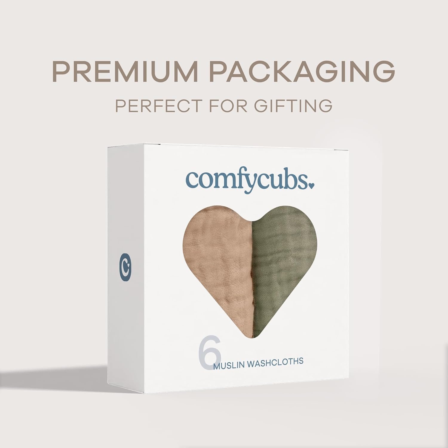 Comfy Cubs Muslin Baby Washcloths 6 Pack - Soft 6-Layer Cotton Wash Cloths for Sensitive Skin - 10"x10" Large, Gentle, Absorbent Infant Essentials for Newborn and Toddlers - Multicolor - Image 3