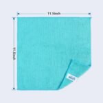 HOMEXCEL Microfiber Cleaning Cloth,12 Pack Cleaning Rags, Cleaning Towels with 4 Color Assorted, 11.5"X11.5"(Green/Blue/Yellow/Pink) - Image 3