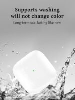 Case for Redmi Buds 3 Earbuds,Soft Silicone Shock-Absorbing Design,Includes Keychain and Anti-Loss Rope,All-Round Protection (White) - Image 5