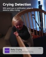 MAMAPRO Baby Monitor with Camera and Audio - 2K Color Night Vision, WiFi Video Baby Monitor - 355° Pan/70°Tilt, AI Motion/Cry/Temp/Humidity Alerts, 2-Way Audio, App for 20 Users, 8 Lullabies - Image 3