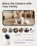 MAMAPRO Baby Monitor with Camera and Audio - 2K Color Night Vision, WiFi Video Baby Monitor - 355° Pan/70°Tilt, AI Motion/Cry/Temp/Humidity Alerts, 2-Way Audio, App for 20 Users, 8 Lullabies - Image 5