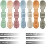 PandaEar 7 Pack Baby Led Weaning Spoons| Silicone Baby Spoons Self Feeding Utensils, Toddler Infant Feeding Spoon First Stage - Image 3