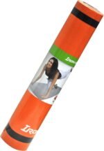 IBF IRON BODY FITNESS Two-Tone 6 mm Extra Thick Yoga Mat with Carrying Strap, Non Slip Surface (68" x 24" x 1/4"), Perfect Exercise Mat for Yoga, Pilates, Gymnastics, Home Gym - Orange/Grey - Image 3
