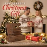 TESLYAR Wood Phone Docking Station with Drawer - Nightstand Organizer - Desk Organizer for Husband - Birthday Gifts for Men, Dad, Anniversary Idea, Key Holder Stand Watch & Accessories (Bourbon Brown) - Image 4