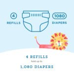 Amazon Brand - Mama Bear Blossoms Scented Diaper Pail Refills for Diaper Genie Pails, 1080 Count (4 Packs of 270 Count) - Image 7