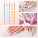 CHEMAILON 25 Piece Nail Art Tools, Nail Brush Set,Palette, Stand & 2-way Acrylic Silicone Engraving Pen Dotting Pen Tools,For Nail Art DIY Home - Image 6
