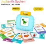 Eaever 252 Sight Words Talking-Flash-Cards, Easter Birthday Gifts for Boys 1 2 3 4 5 6 Year Old, Educational Montessori Toys, Pocket Speech Language Learning Toys for Toddlers Ages 1-6, Blue - Image 3