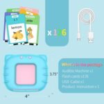 Eaever 252 Sight Words Talking-Flash-Cards, Easter Birthday Gifts for Boys 1 2 3 4 5 6 Year Old, Educational Montessori Toys, Pocket Speech Language Learning Toys for Toddlers Ages 1-6, Blue - Image 4