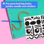 KRAFUN My First Sewing Kit for Beginner Kids Arts & Crafts, 7 Easy DIY Projects of Stuffed Animal Dolls and Plush Pillow Craft, Instructions & Felt, Gift for Girls, Boys, Learn to Sew, Embroidery - Image 6